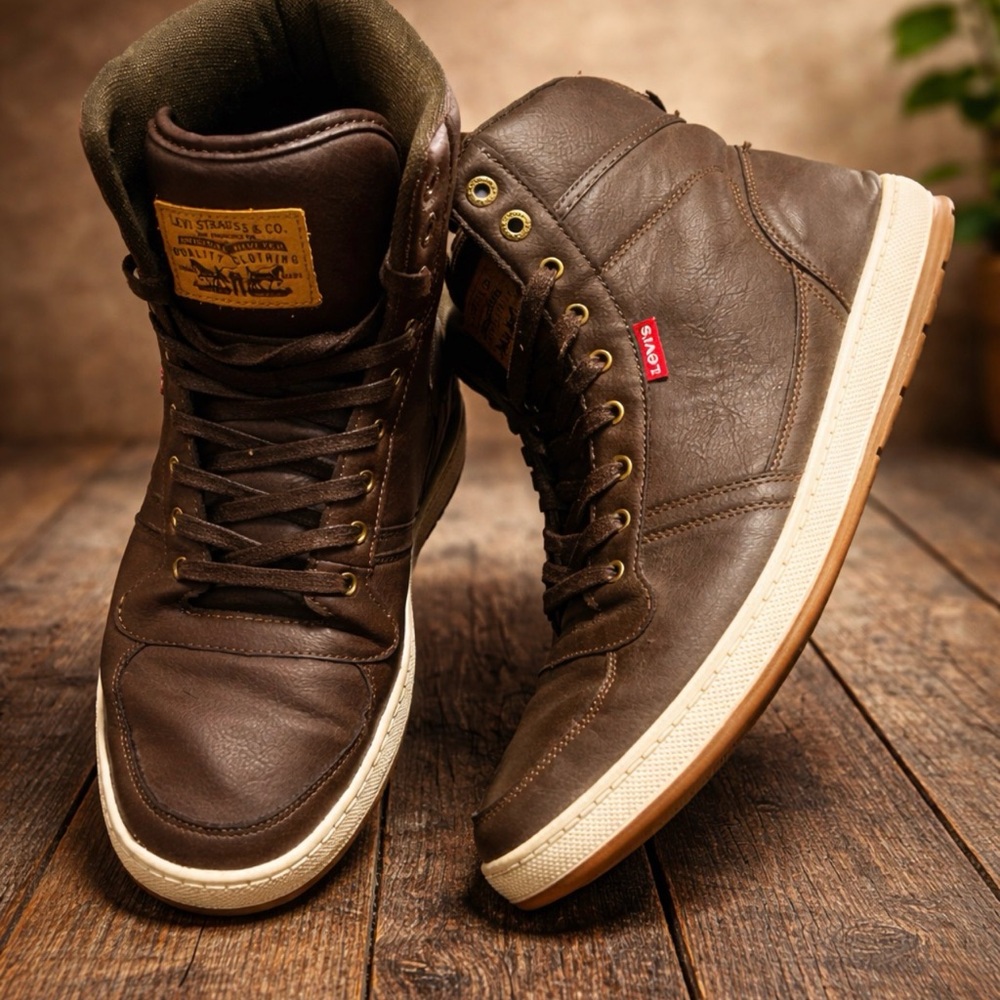 Levi's Dark Brown High-Top Sneakers - Picture 7 of 7